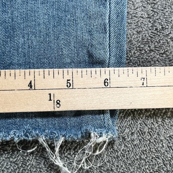 Judy Blue Boyfriend Jeans Womens Size 14W Blue Medium Wash Denim Frayed Raw Hem - Picture 14 of 14